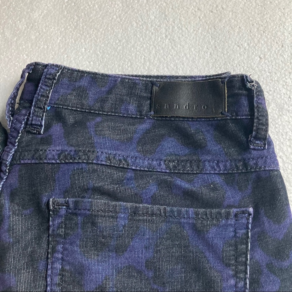 Sandro cheetah print corduroy Jeans Size 38 - Picture 2 of 9